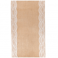 10979 chemin de table jute et dentelle blanche