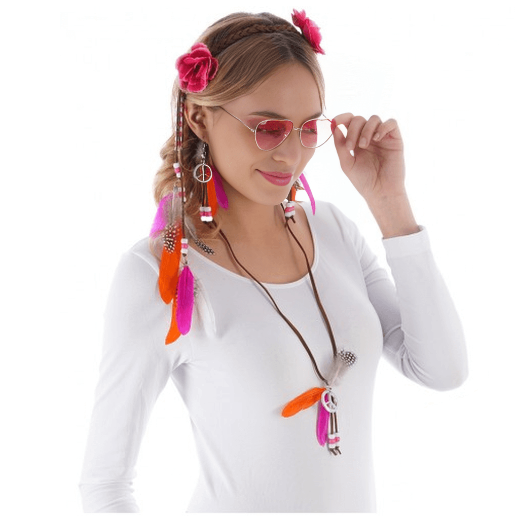 11092 kit accessoire de deguisement hippie