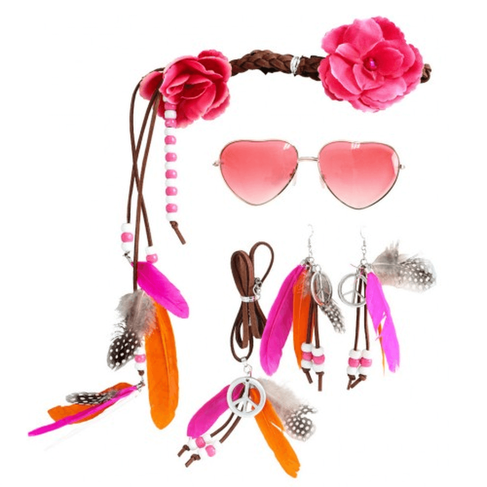11092 kit accessoire deguisement hippie