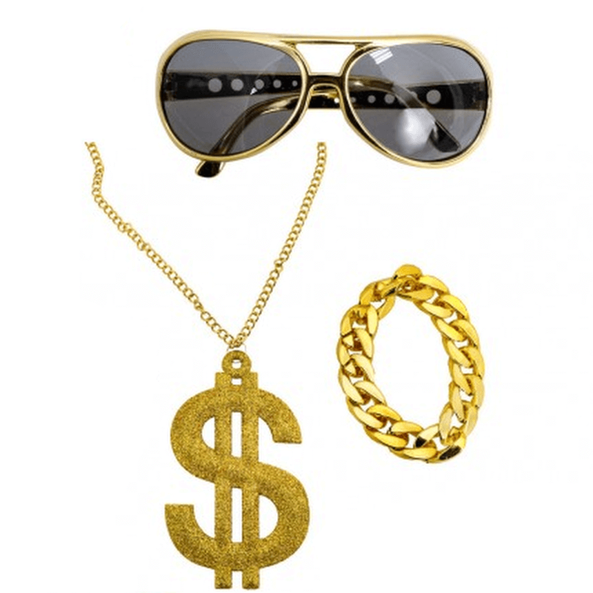 Collier, lunettes et bracelet Gangster REF/11095