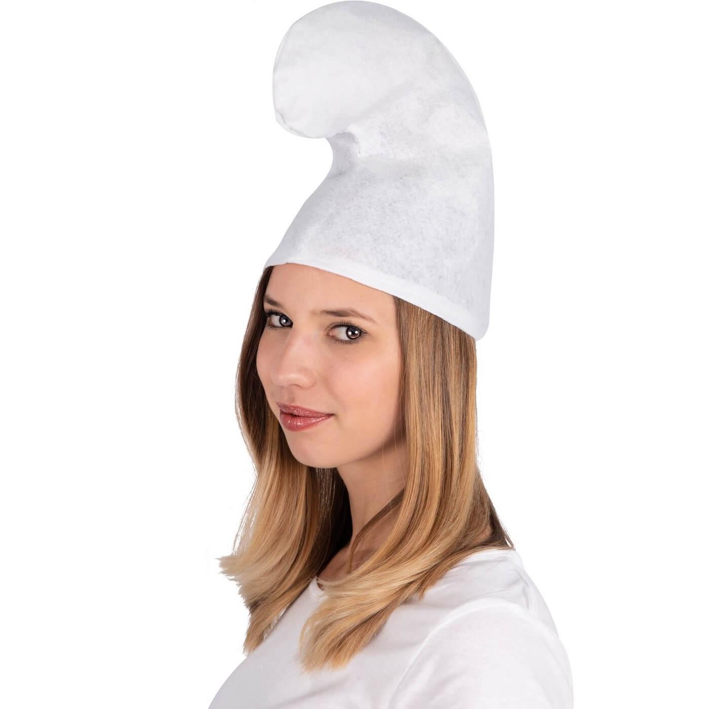 11122 bonnet lutin blanc feutrine adulte