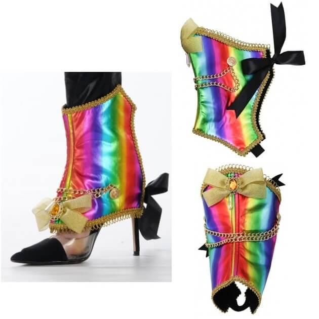 11129 accessoire de deguisement surchaussures mutlicolores cabaret