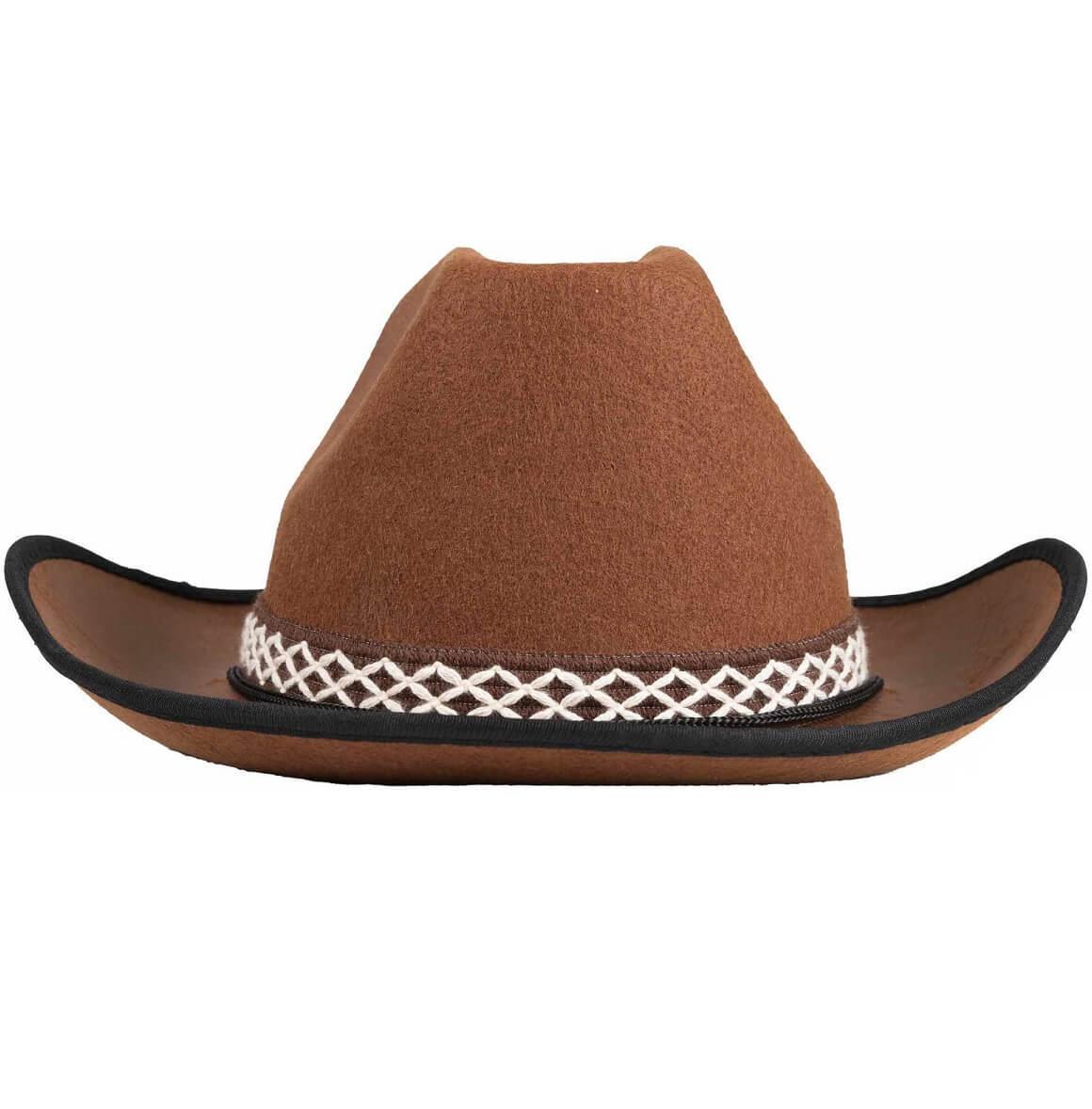 11235 accessoire de deguisement enfant chapeau feutre de cowboy marron