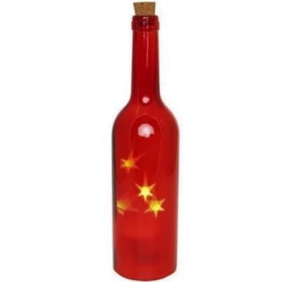 11349 decoration bouteille tourbillon feerique etoile led rouge