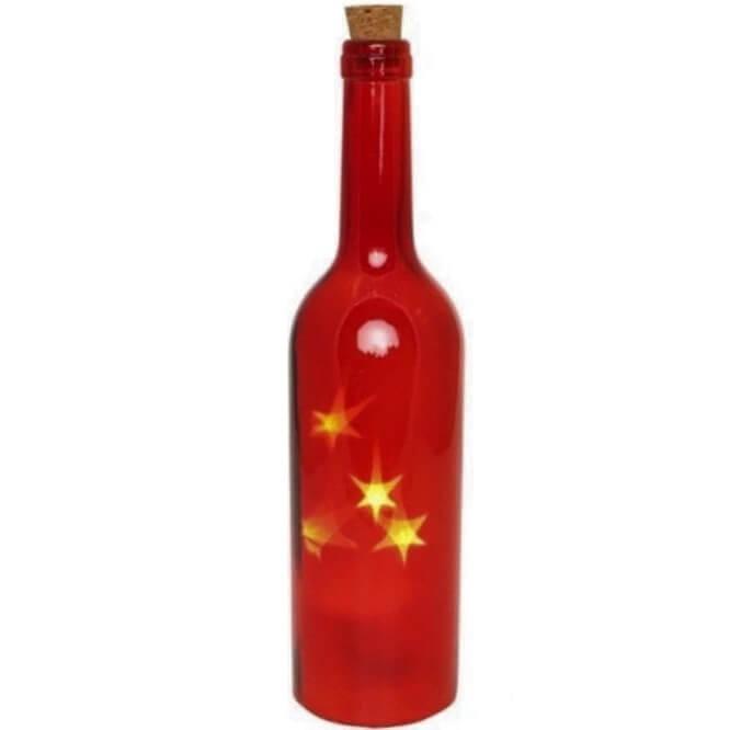 11349 decoration bouteille tourbillon feerique etoile led rouge
