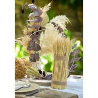 11617 decoration fleur centre de table anneau metal or 30cm