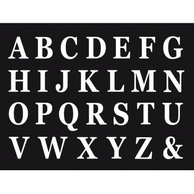 1 Set de 48 lettres adhésives décoratives blanches 13.5cm H. REF/11714-00