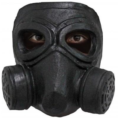 1 Masque à gaz noir adulte en latex REF/11799 Accessoire de déguisement Halloween