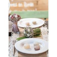 11955 decoration centre de table avec fleur en bouquet roses peche