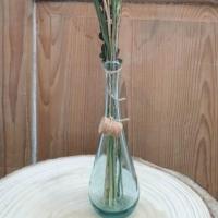 11957 vase transparent fleurs soliflore goutte