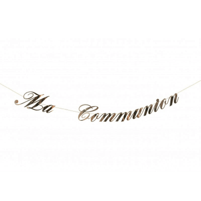 12013 guirlande lettre dore or metallique ma communion