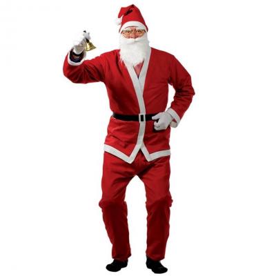 Costume du père Noël, 5 pièces REF/12095 (Déguisement adulte homme taille unique)