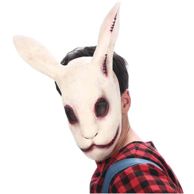 12160 accessoire de deguisement masque latex lapin bad bunny