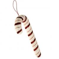 12462 decoration noel baton candy cane rouge blanc etincelant