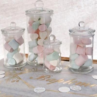1256 bonboniere transparente en verre candy bar 135ml