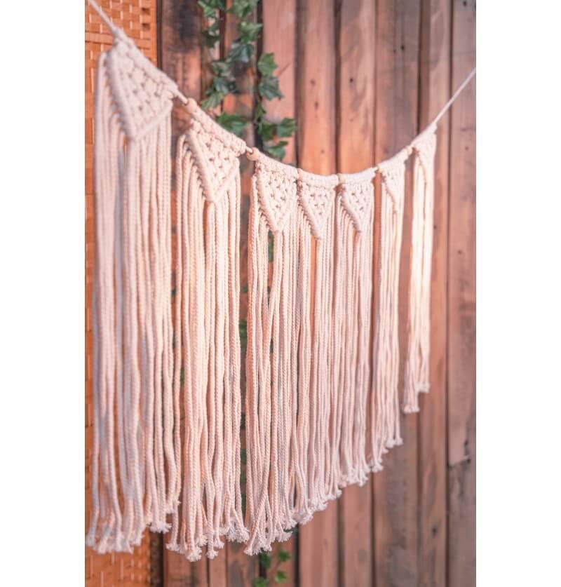 12648 guirlande a franges en macrame et perle decoration boheme