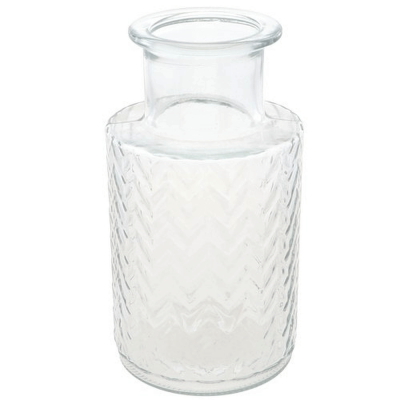1 Vase transparent en verre 11 x 22.5 cm REF/12671