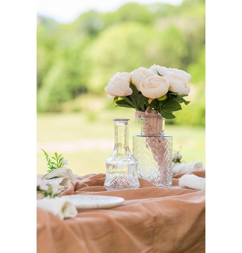 12708 vase antique transparent en verre soliflore