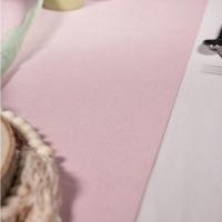 12718 decoration chemin de table velour rose poudre