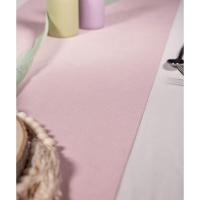 12718 decoration chemin de table velours rose pastel