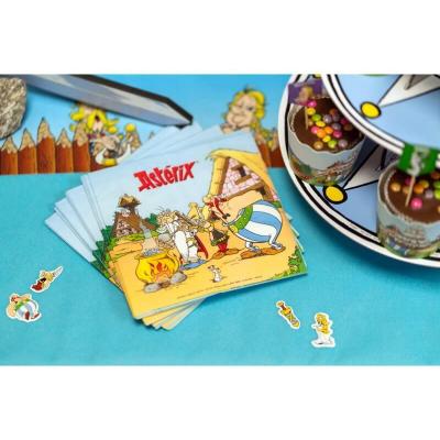12801 seviette de table en papier 3 plis asterix et obelix