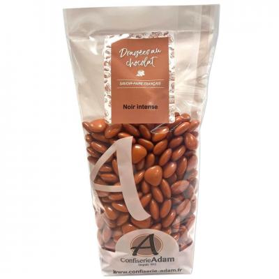 128016 dragee coeur terracotta au chocolat noir 250 grs confiserie adam