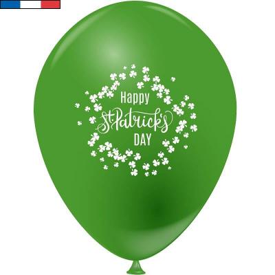 12811 ballon vert latex fete st patrick 25cm