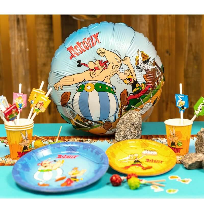 12821 ballon aluminium mylar rond asterix et obelix 43cm