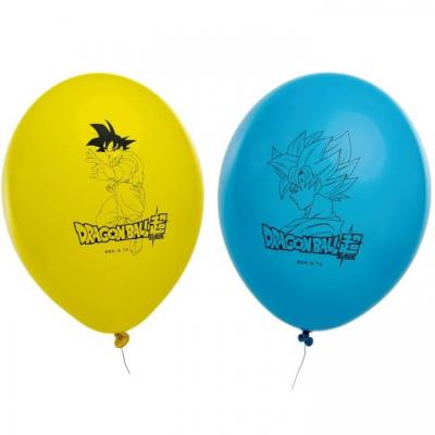 6 Ballons en latex Manga Anniversaire Dragon Ball Super 27 cm REF/12823-DB