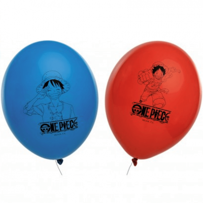 6 Ballons en latex Manga Anniversaire One Piece 27 cm REF/12823-ON
