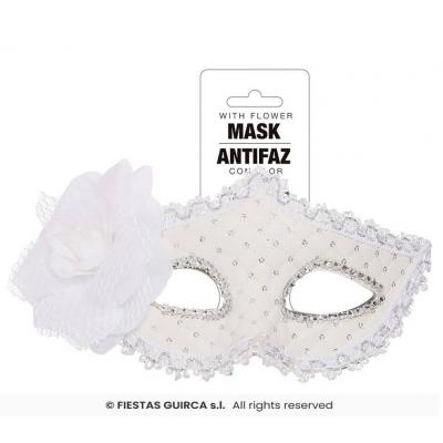 12945 accessoire de deguisement adulte loup blanc avec fleurs