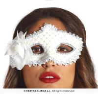 12945 accessoire de deguisement adulte loup blanc avec fleurs