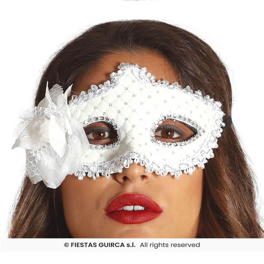 12945 accessoire de deguisement adulte loup blanc avec fleurs