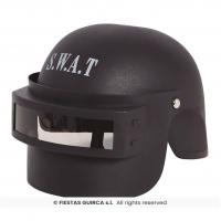 13017 accessoire de deguisement casque enfant police agent du swat