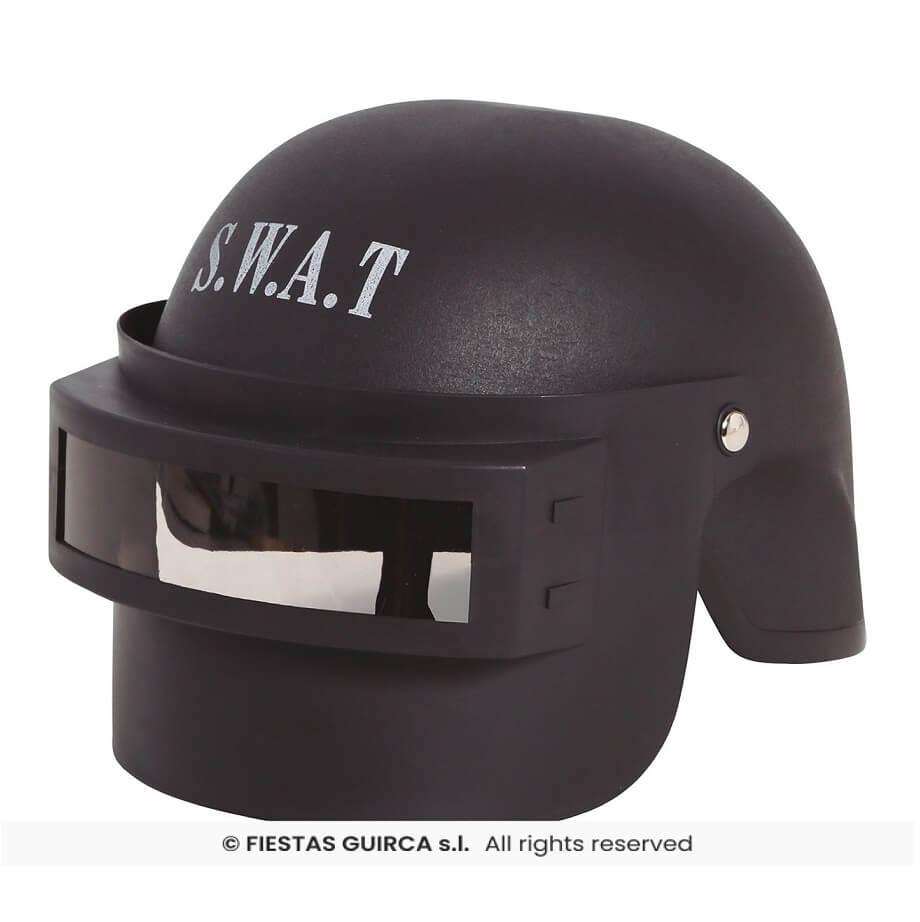 13017 accessoire de deguisement casque enfant police agent du swat