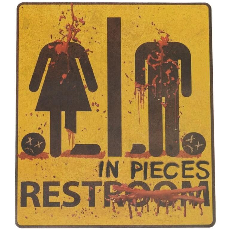 13107 decoration autocollant halloween pour porte de toilettes