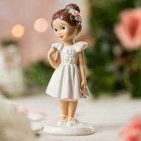 13200 figurine resine communiante fille croix communion