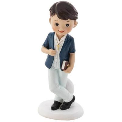 13203 figurine communiant garcon avec bible fete communion