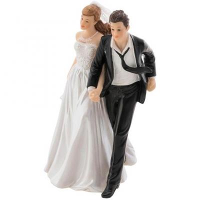 1 Couple de mariés: fin de soirée 15.2cm REF/13205 (Figurine résine gâteau mariage)