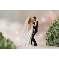 13206 decoration figurine mariage piece montee couple maries resine baiser