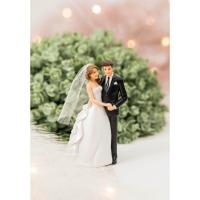 13208 decoration figurine piece montee mariage couple de maries se tenant la main
