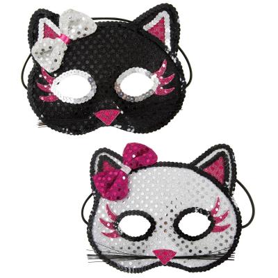 1 Loup chaton à sequins, couleur aléatoire REF/13214 (Accessoire de déguisement adulte)