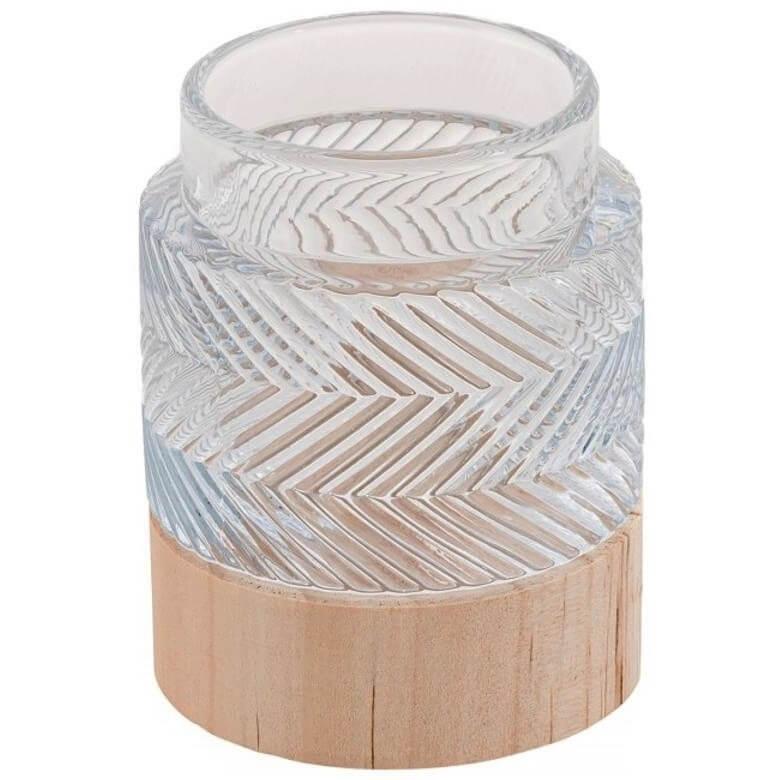 13254 photophore verre et bois grafik