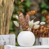 13259 decoration vase blanc ceramique boule