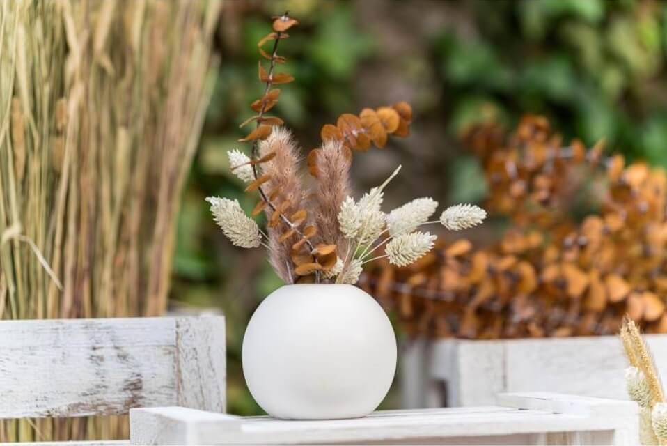 13259 vase ceramique boule blanche