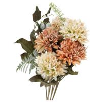 13302 bouquet scabieuses tangerine blanc