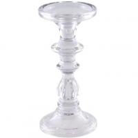 13325 porte bougie en verre transparent