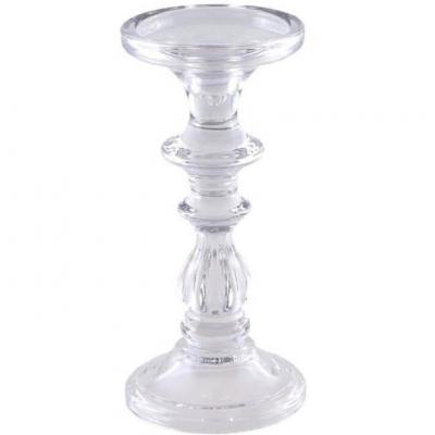 13325 porte bougie en verre transparent