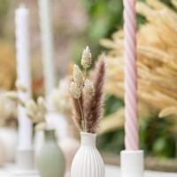 13334 decoration mini vase ceramique strie blanc
