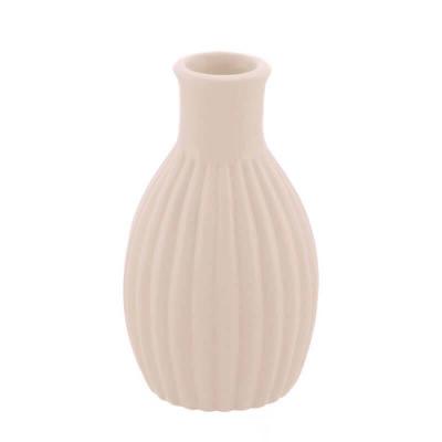 1 Mini vase céramique rose Nude strié 4.5 x 8.5 cm REF/13334-03 Thème nature, Champêtre, Bohème...